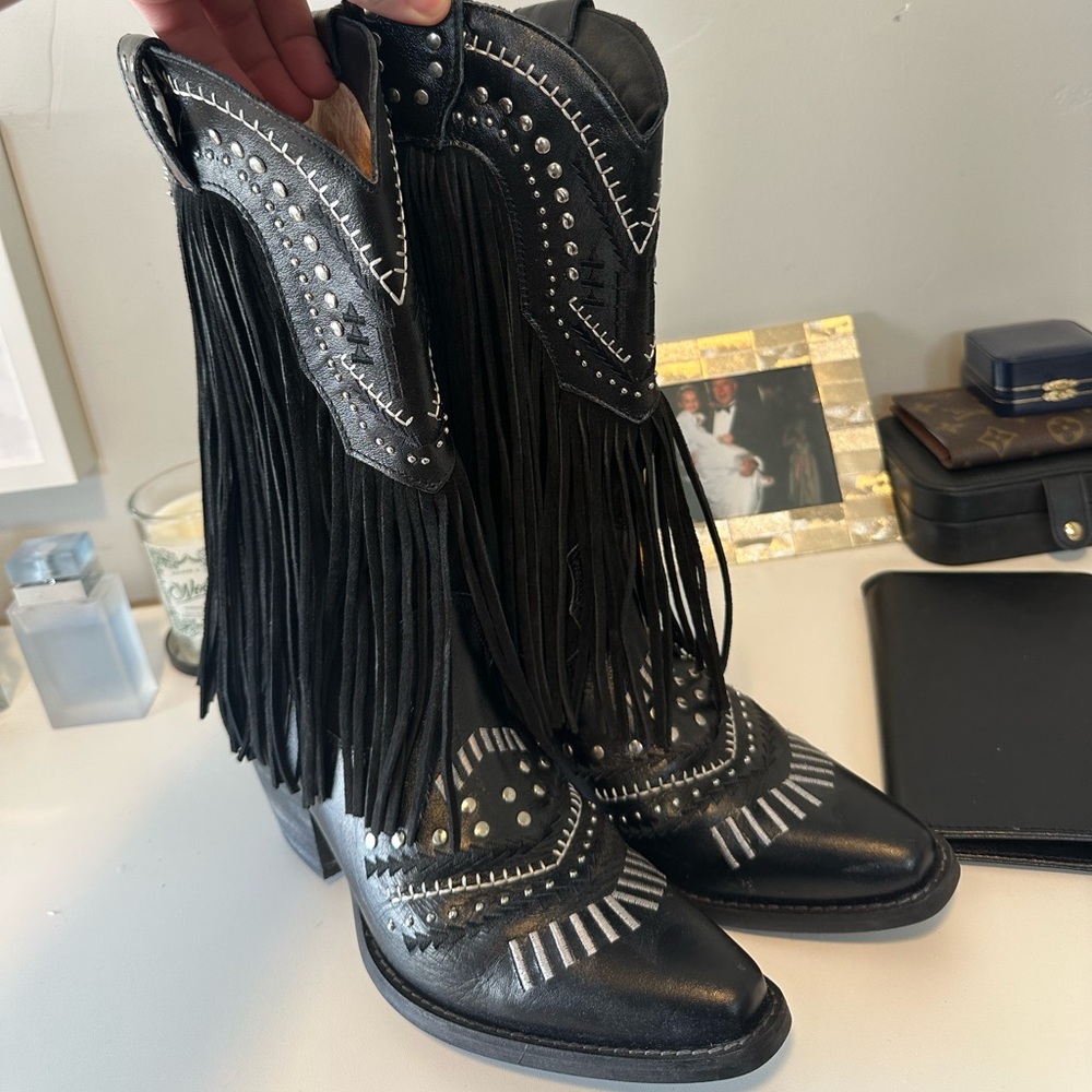 Dingo Womens Gypsy Stacked Heel Cowboy Boots